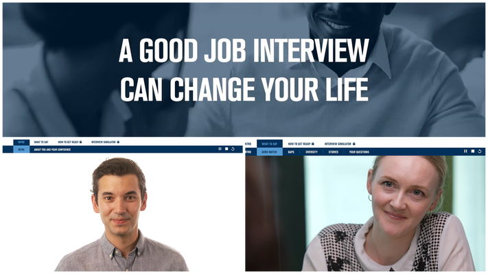 Interview trainer interactive video production